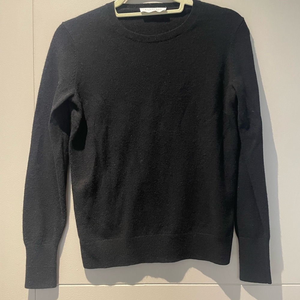 Everlane Black Crewneck Sweater Cashmere